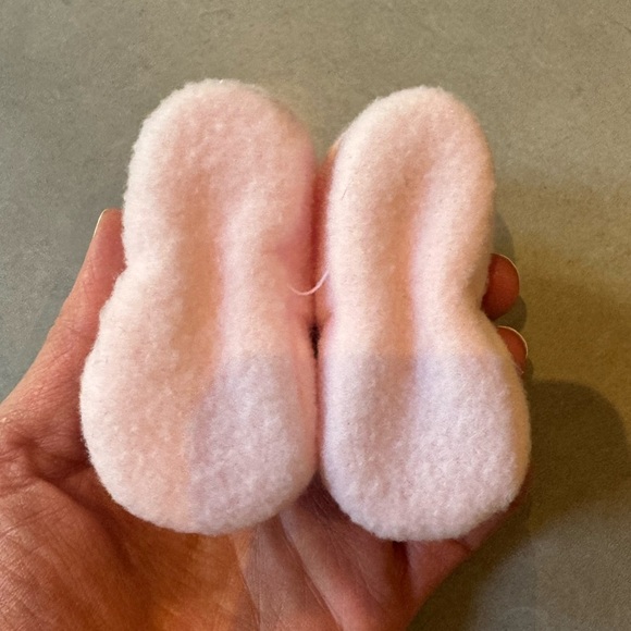 Pink Newborn Baby Booties - Picture 3 of 3
